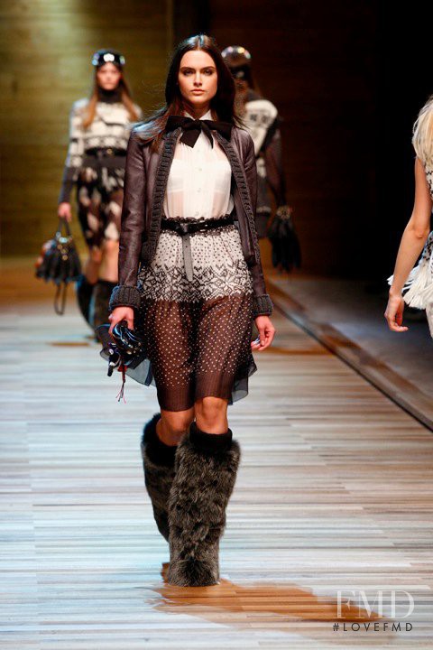 Zuzana Gregorova featured in  the D&G fashion show for Autumn/Winter 2010