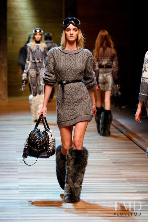 Denisa Dvorakova featured in  the D&G fashion show for Autumn/Winter 2010