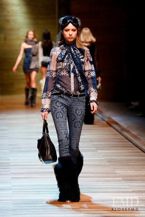 Heloise Guerin featured in  the D&G fashion show for Autumn/Winter 2010
