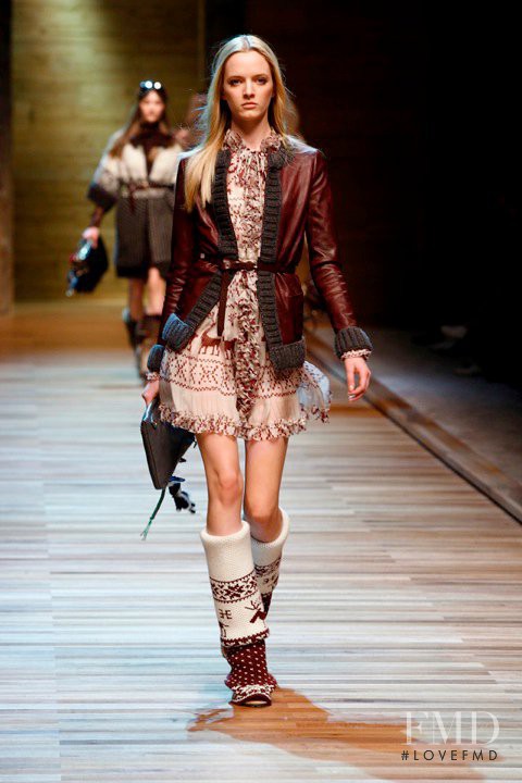 Daria Strokous featured in  the D&G fashion show for Autumn/Winter 2010