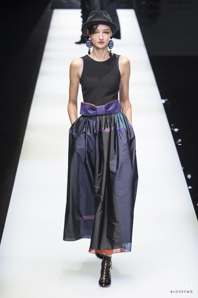 Bruna Tenório featured in  the Giorgio Armani fashion show for Autumn/Winter 2017