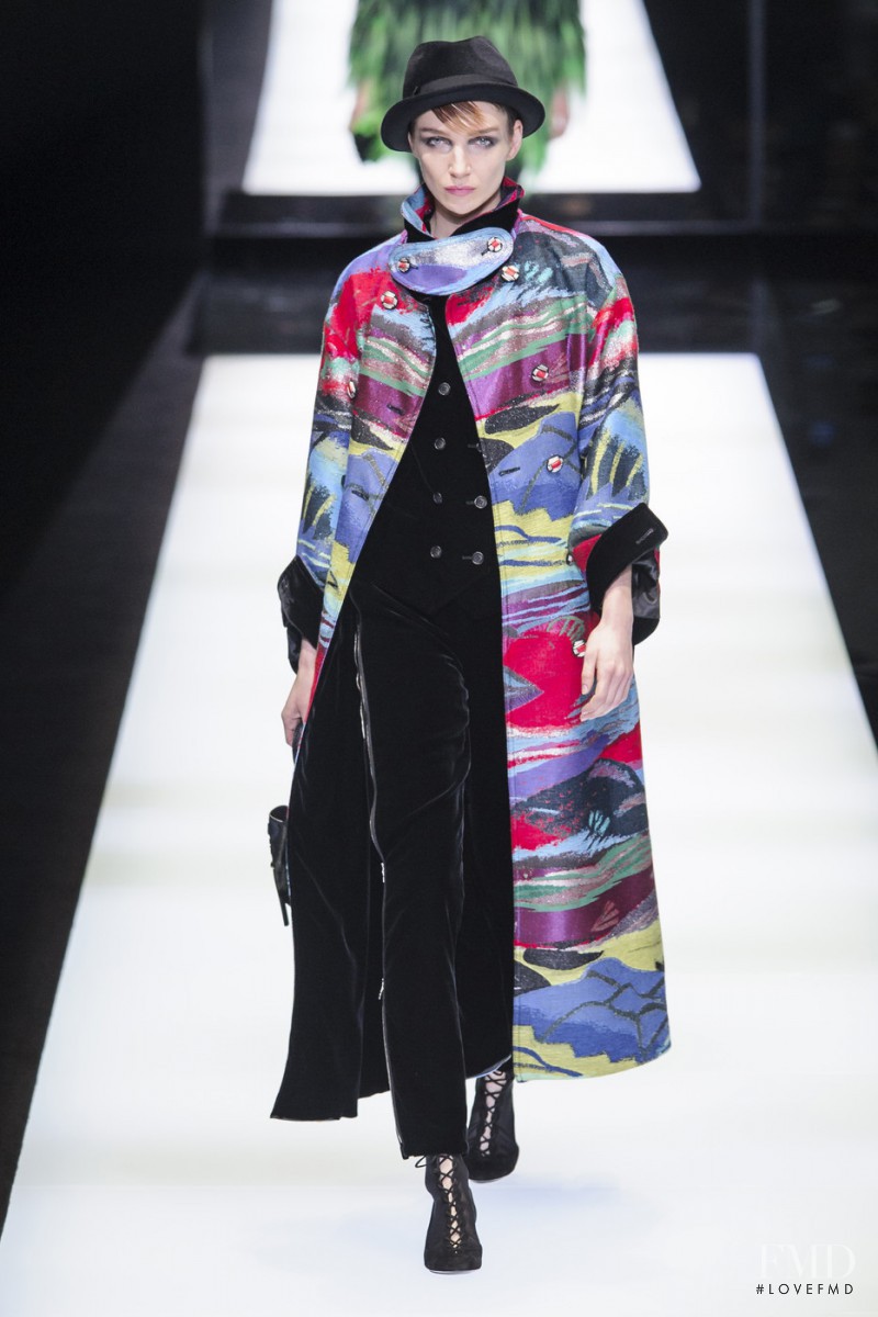 Janice Alida featured in  the Giorgio Armani fashion show for Autumn/Winter 2017