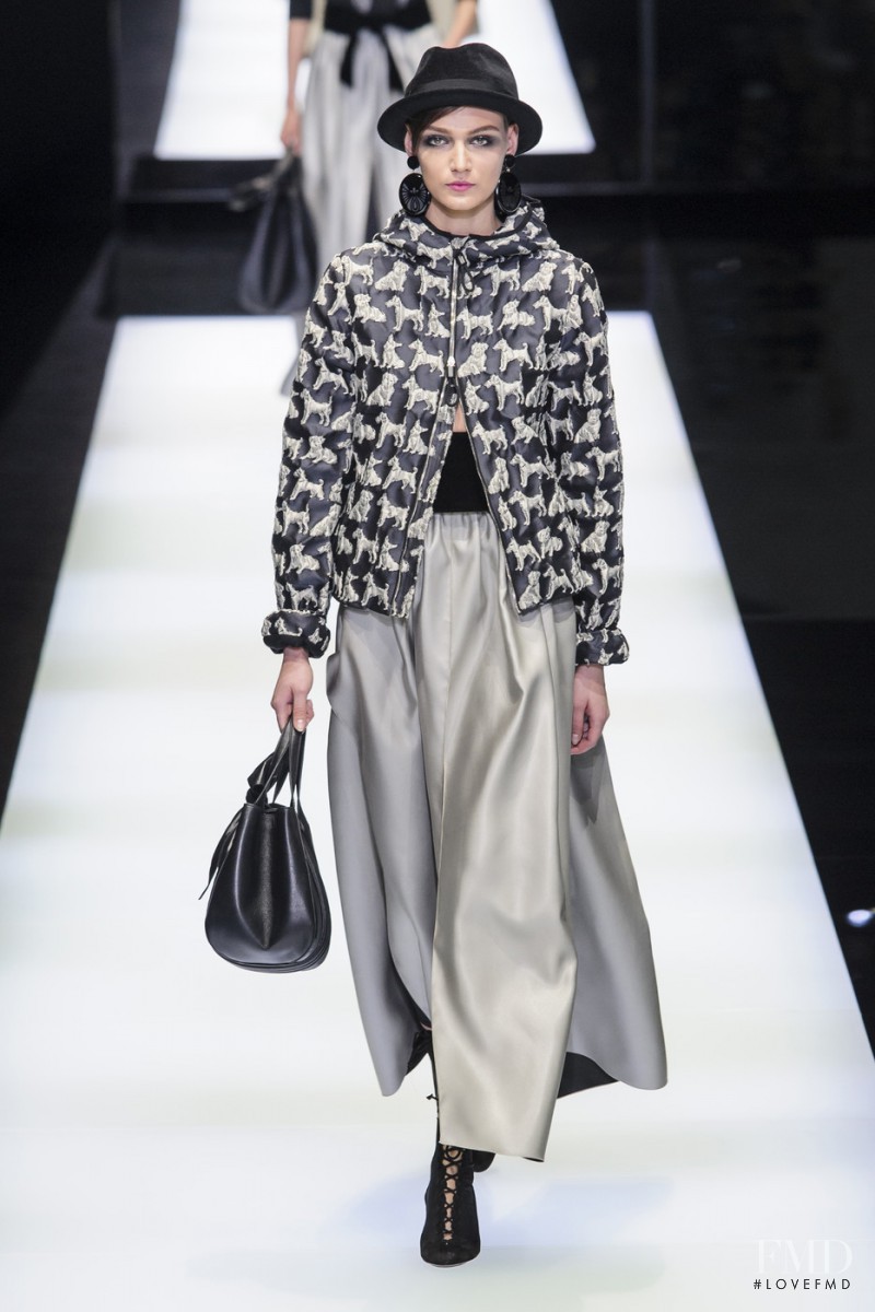 Deimante Misiunaite featured in  the Giorgio Armani fashion show for Autumn/Winter 2017