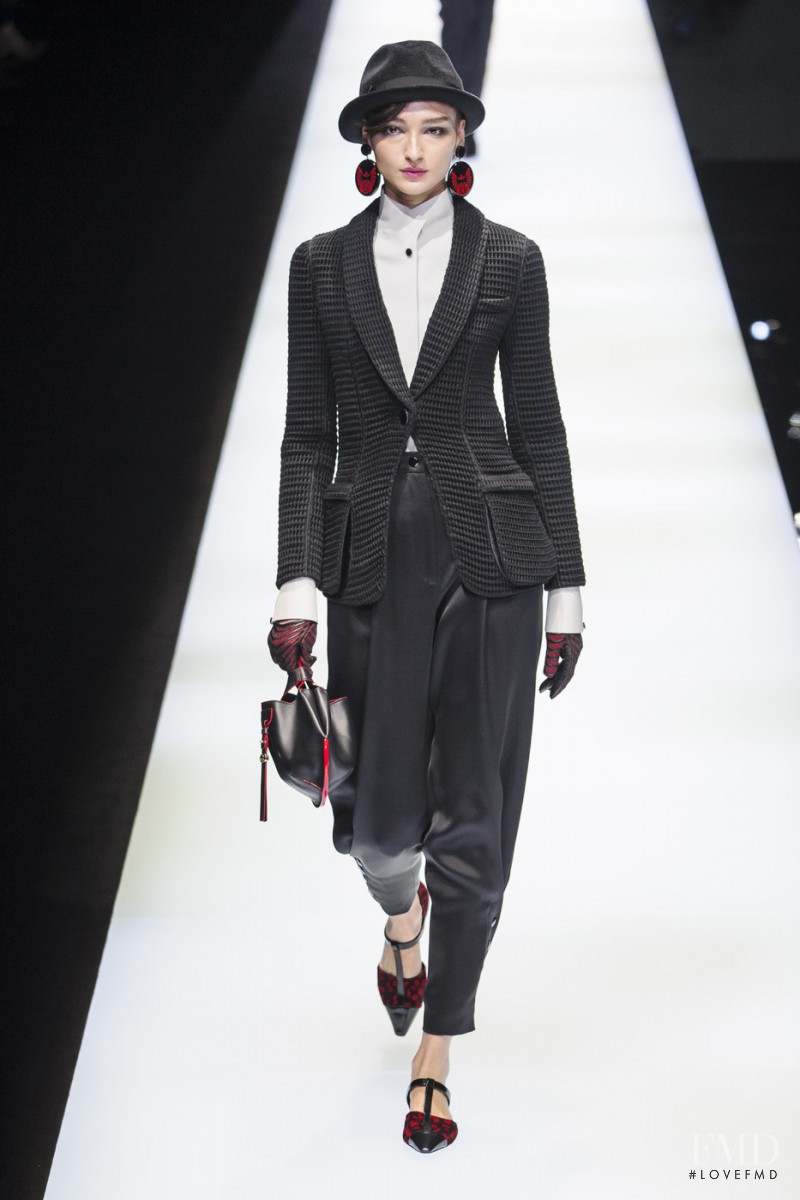 Bruna Tenório featured in  the Giorgio Armani fashion show for Autumn/Winter 2017