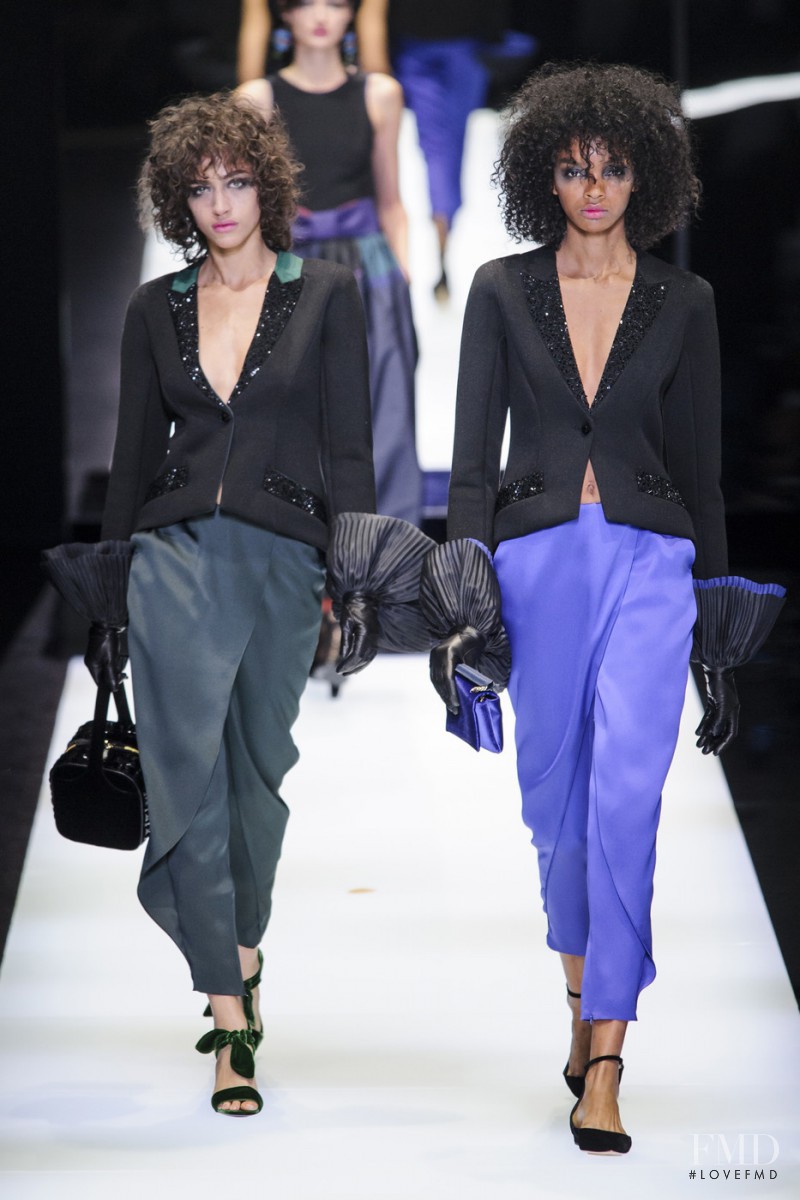 Alanna Arrington featured in  the Giorgio Armani fashion show for Autumn/Winter 2017