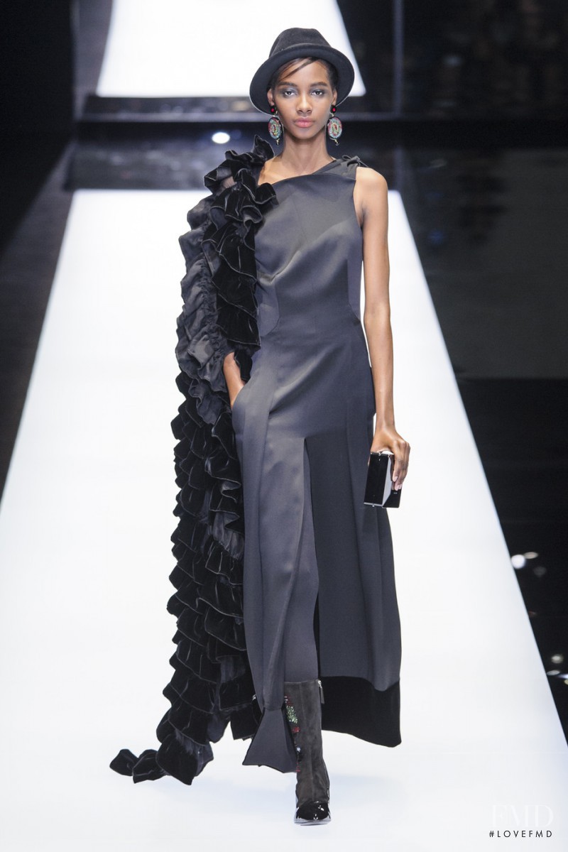 Tami Williams featured in  the Giorgio Armani fashion show for Autumn/Winter 2017