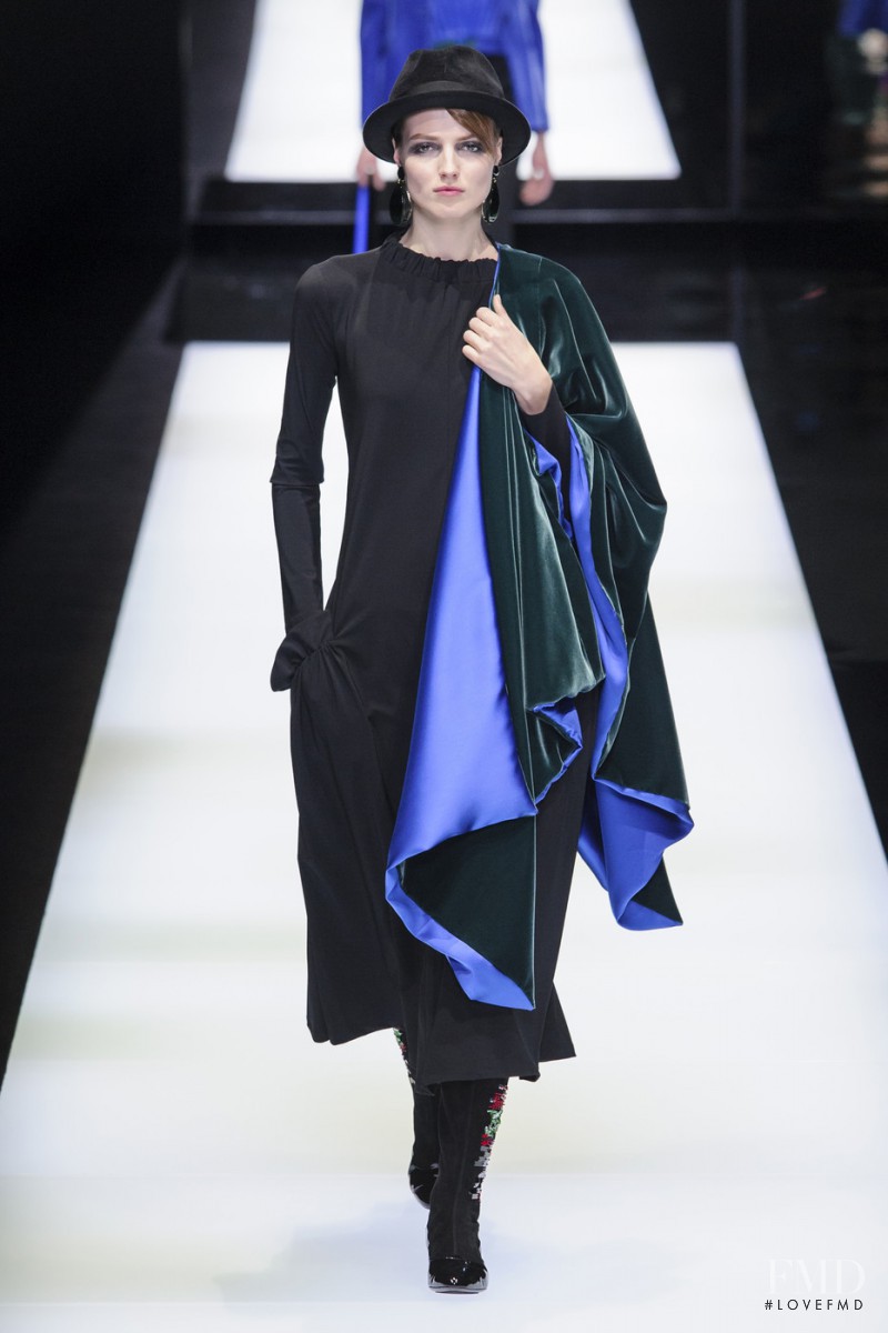 Agne Konciute featured in  the Giorgio Armani fashion show for Autumn/Winter 2017