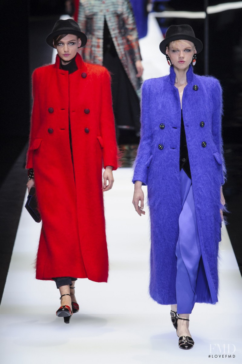 Deimante Misiunaite featured in  the Giorgio Armani fashion show for Autumn/Winter 2017