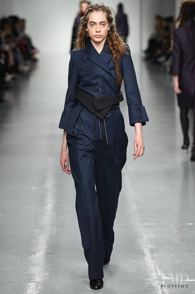 Odette Pavlova featured in  the Antonio Berardi fashion show for Autumn/Winter 2017