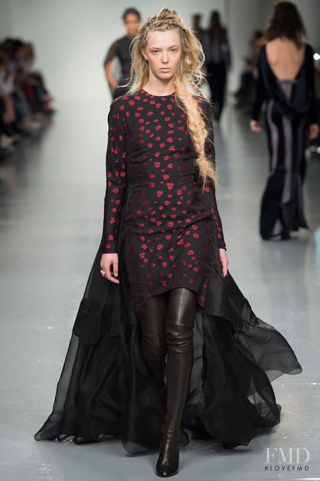 Ulrikke Hoyer featured in  the Antonio Berardi fashion show for Autumn/Winter 2017