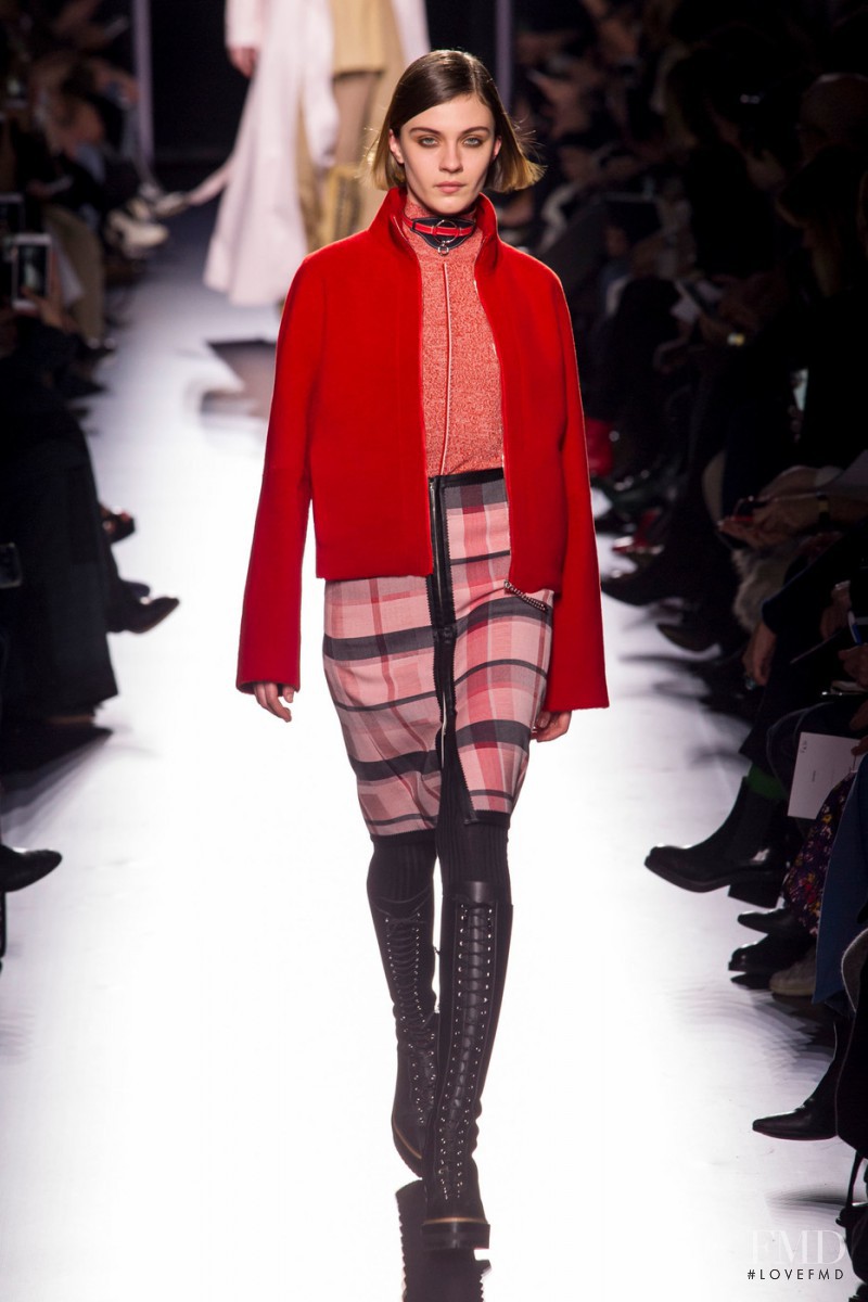 Milena Litvinovskaya featured in  the Hermès fashion show for Autumn/Winter 2017