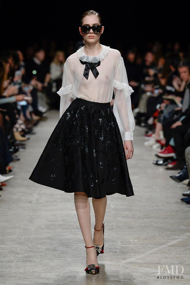Odette Pavlova featured in  the Rochas fashion show for Autumn/Winter 2017