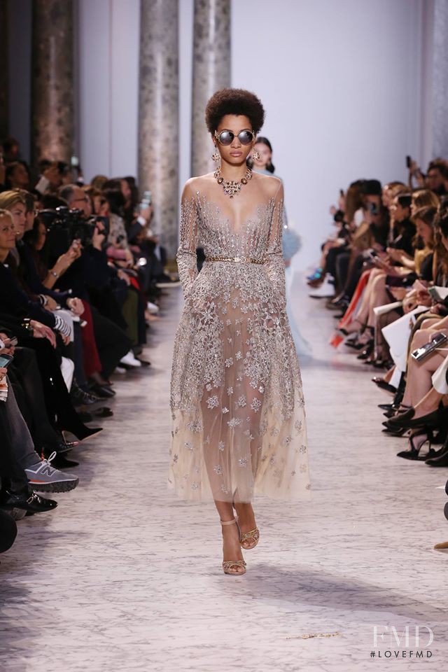 Lineisy Montero featured in  the Elie Saab Couture fashion show for Spring/Summer 2017