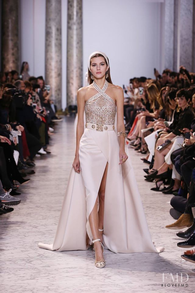 Valery Kaufman featured in  the Elie Saab Couture fashion show for Spring/Summer 2017