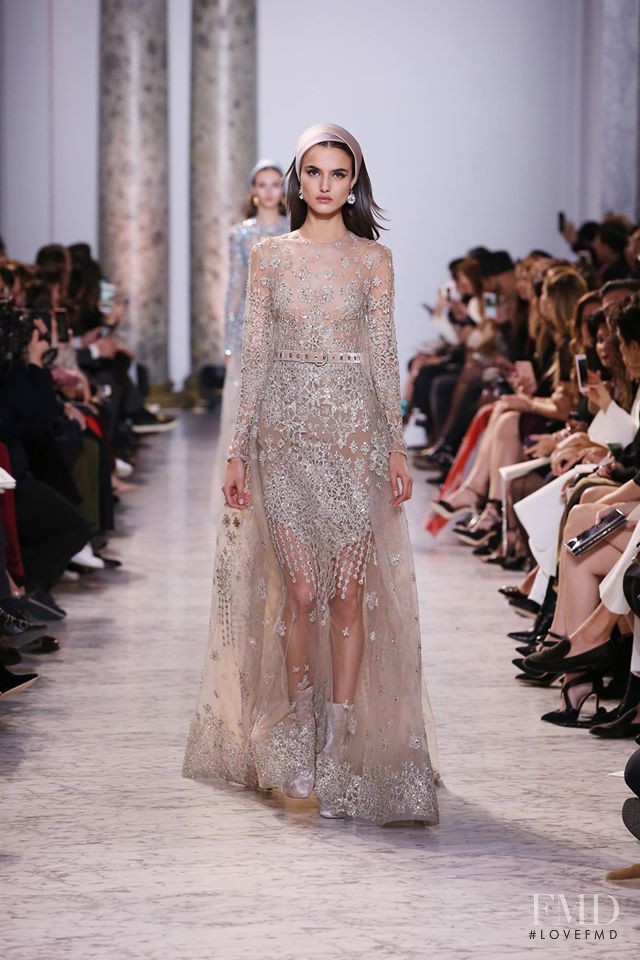 Blanca Padilla featured in  the Elie Saab Couture fashion show for Spring/Summer 2017