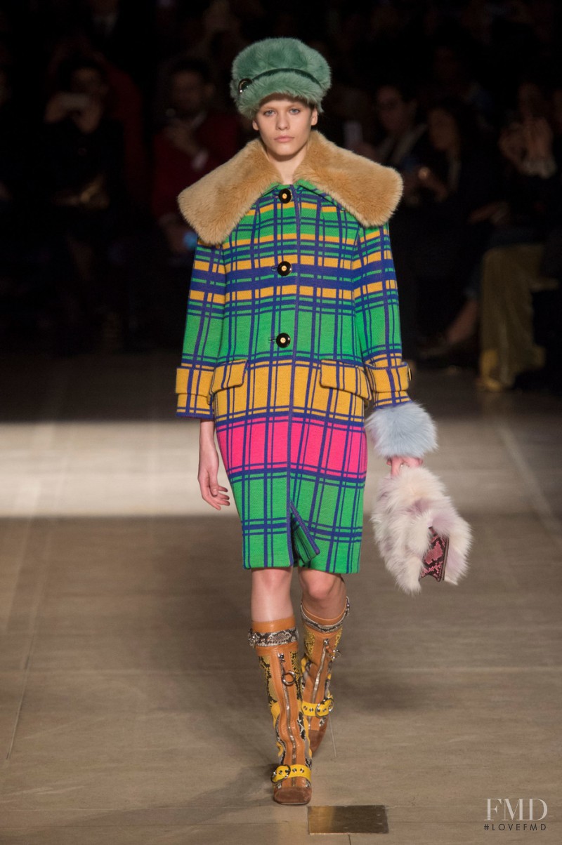 Darya Kostenich featured in  the Miu Miu fashion show for Autumn/Winter 2017