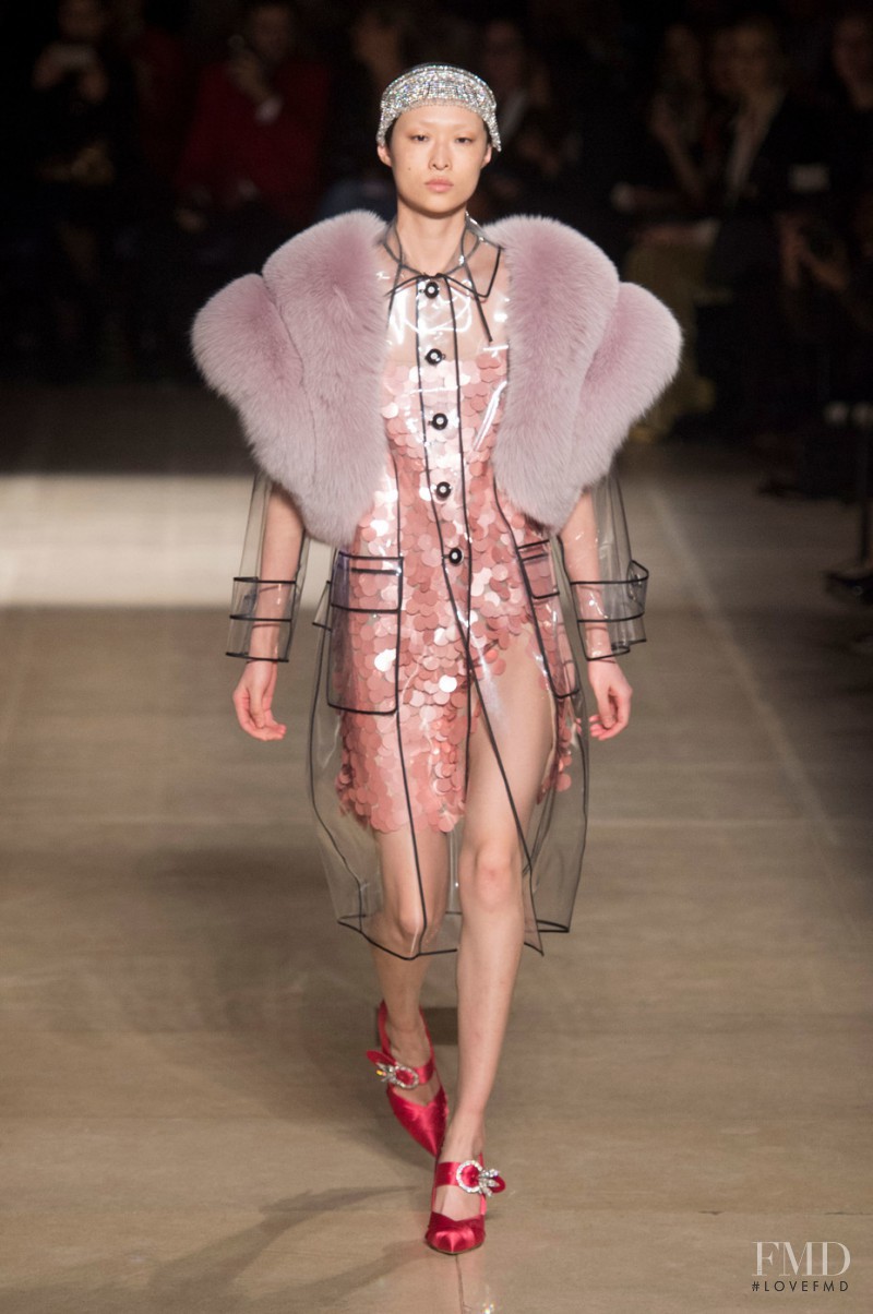 Chu Wong featured in  the Miu Miu fashion show for Autumn/Winter 2017