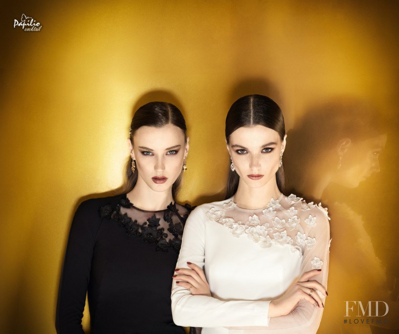 Kristina Trofimuk featured in  the Papilio Evening Collection lookbook for Autumn/Winter 2015