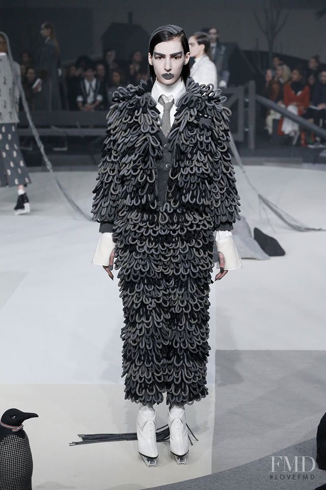 Karolina Laczkowska featured in  the Thom Browne fashion show for Autumn/Winter 2017
