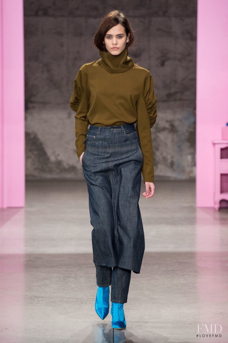 Darya Kostenich featured in  the Tibi fashion show for Autumn/Winter 2017