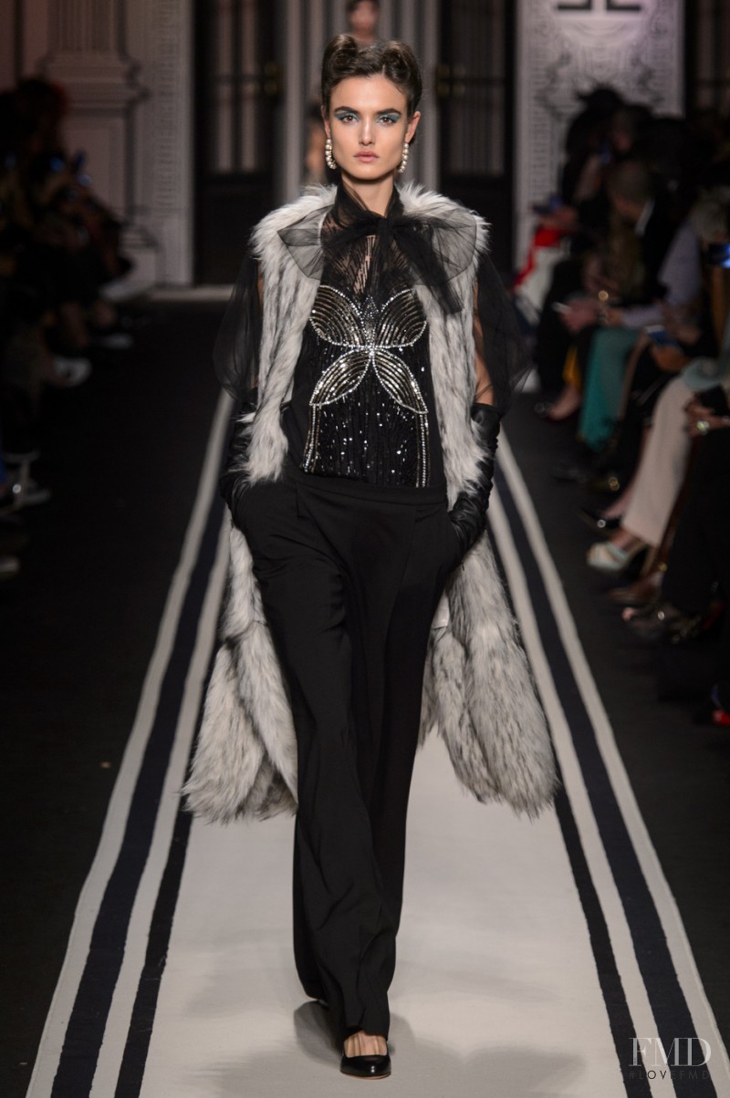 Blanca Padilla featured in  the Elisabetta Franchi fashion show for Autumn/Winter 2017