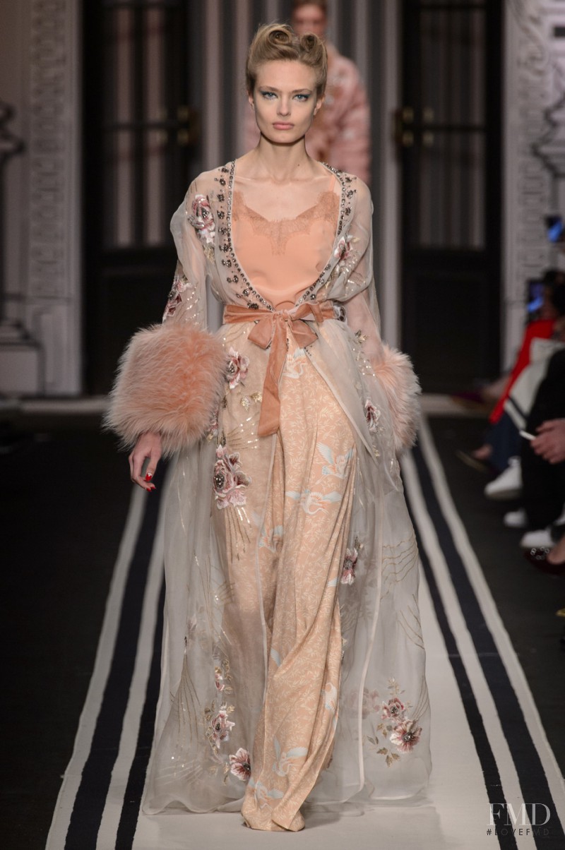 Anna Mila Guyenz featured in  the Elisabetta Franchi fashion show for Autumn/Winter 2017
