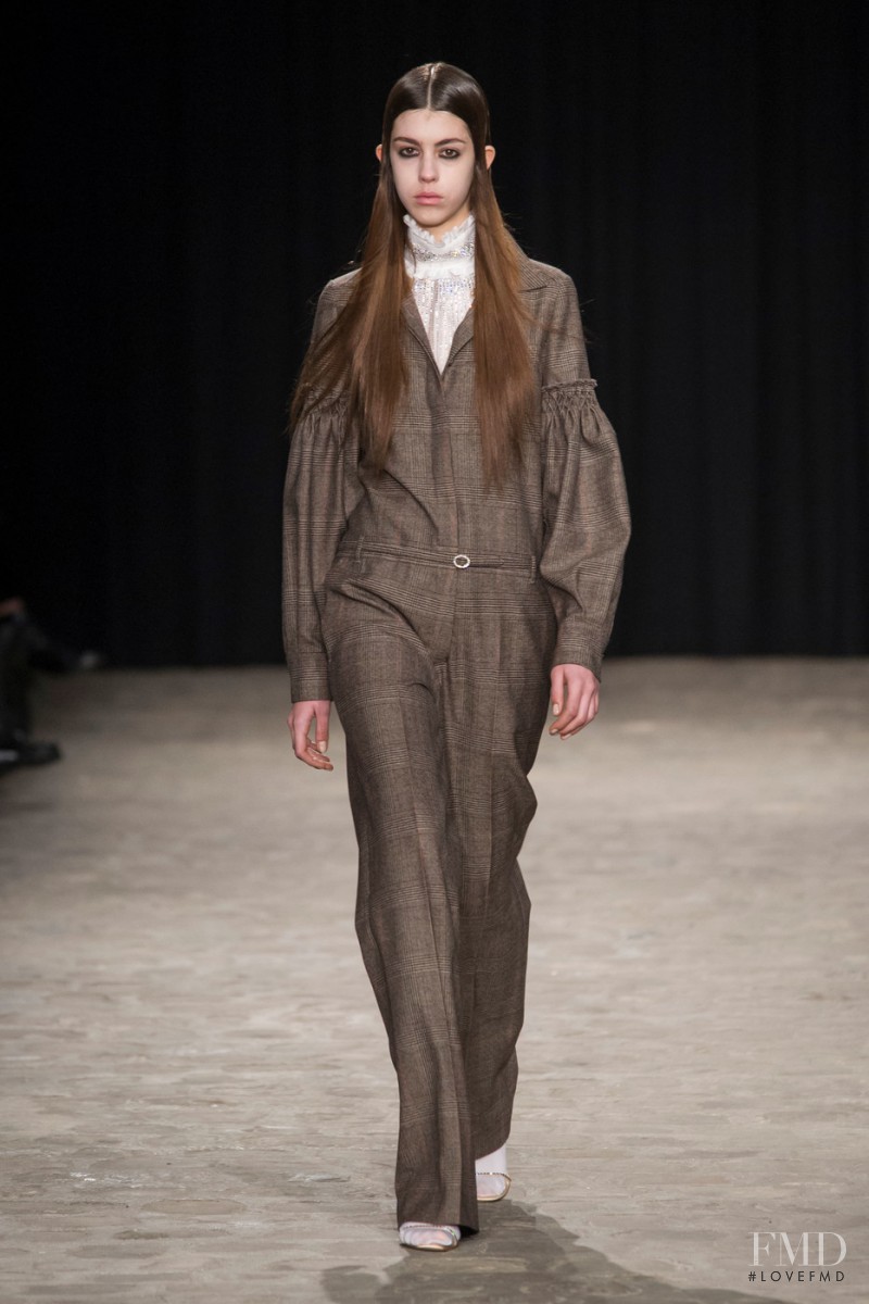 Mayka Merino featured in  the Veronique Branquinho fashion show for Autumn/Winter 2017