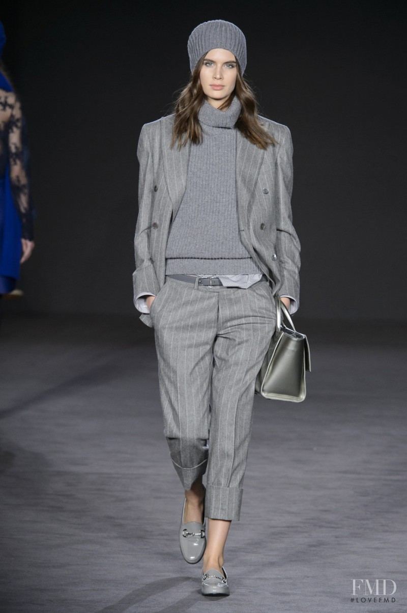 Livia Pillmann featured in  the DAKS fashion show for Autumn/Winter 2017