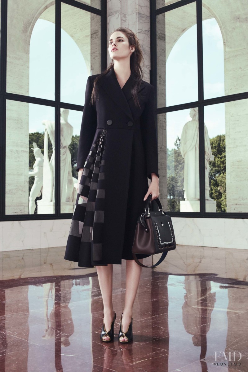 Vanessa Moody featured in  the Fendi lookbook for Resort 2017