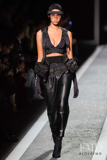 Imaan Hammam featured in  the H&M x Alexander Wang fashion show for Spring/Summer 2015