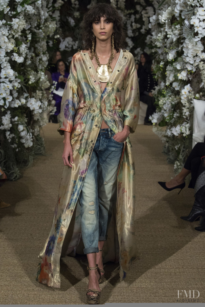 Mica Arganaraz featured in  the Ralph Lauren Collection fashion show for Autumn/Winter 2017