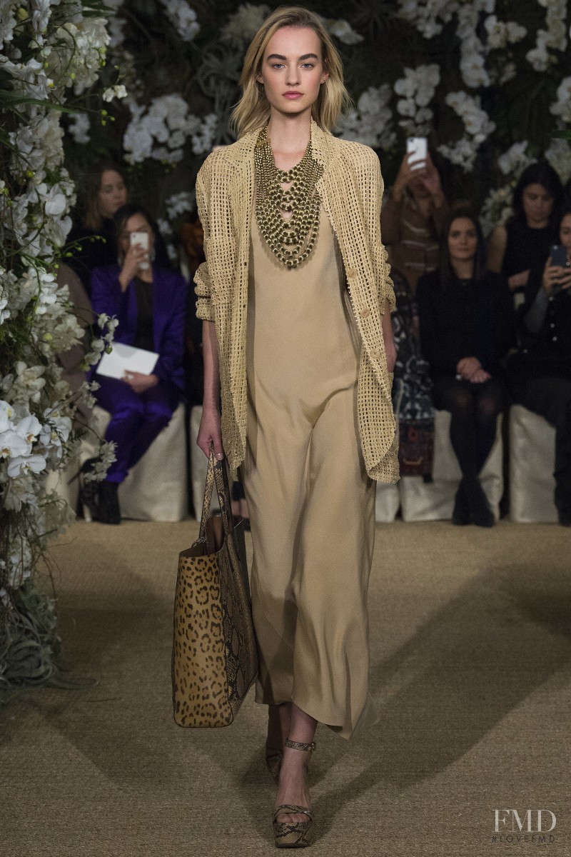 Maartje Verhoef featured in  the Ralph Lauren Collection fashion show for Autumn/Winter 2017