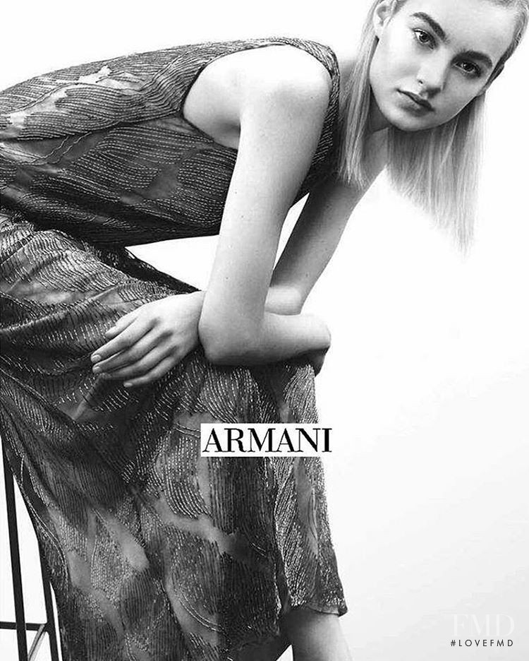 Maartje Verhoef featured in  the Giorgio Armani advertisement for Spring/Summer 2017