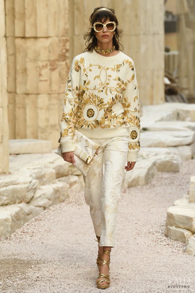 Mica Arganaraz featured in  the Chanel fashion show for Cruise 2018