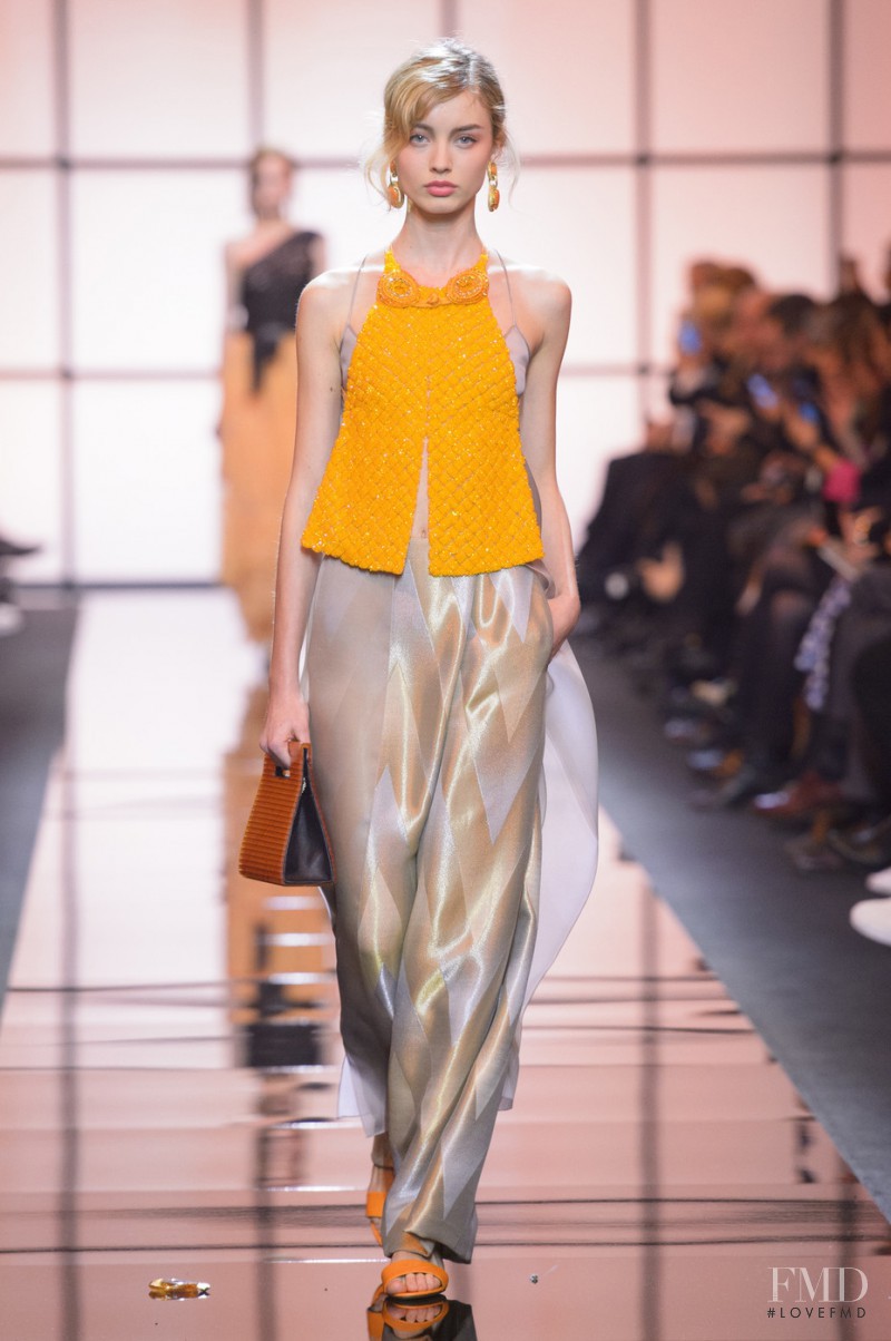 Giulia Maenza featured in  the Armani Prive fashion show for Spring/Summer 2017