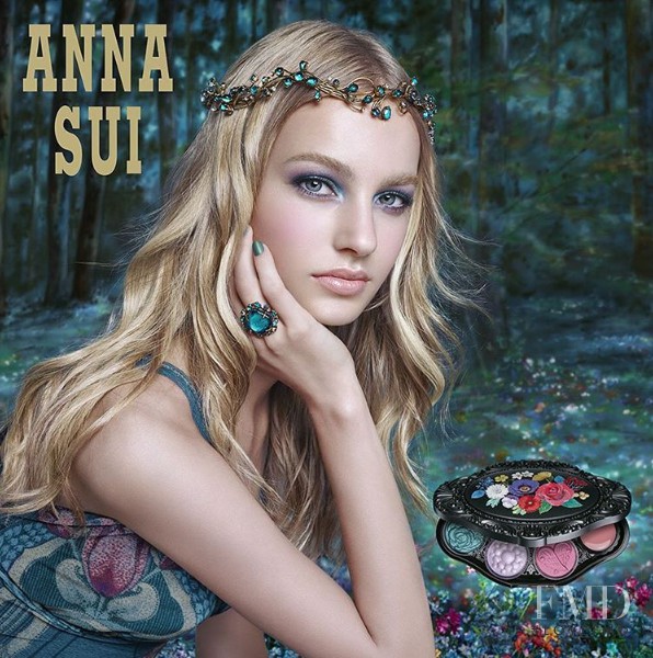 Maartje Verhoef featured in  the Anna Sui Beauty advertisement for Autumn/Winter 2016
