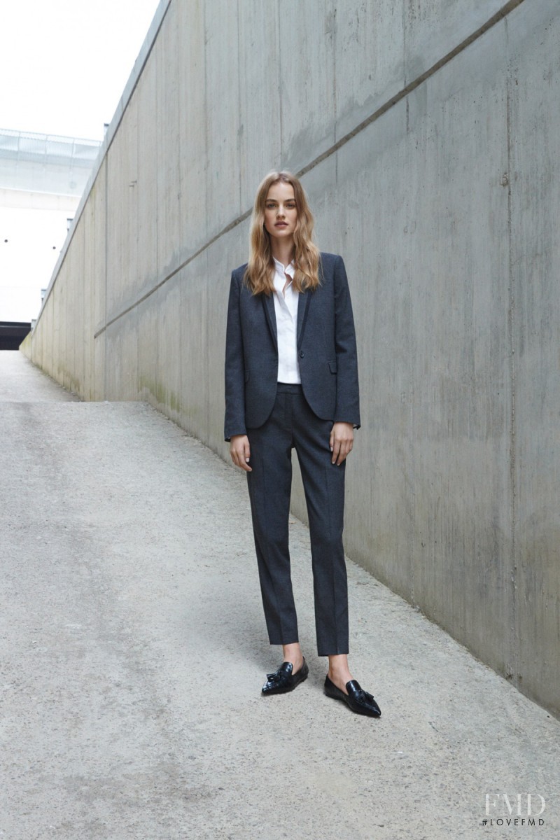 Maartje Verhoef featured in  the Mango Officewear lookbook for Pre-Fall 2015