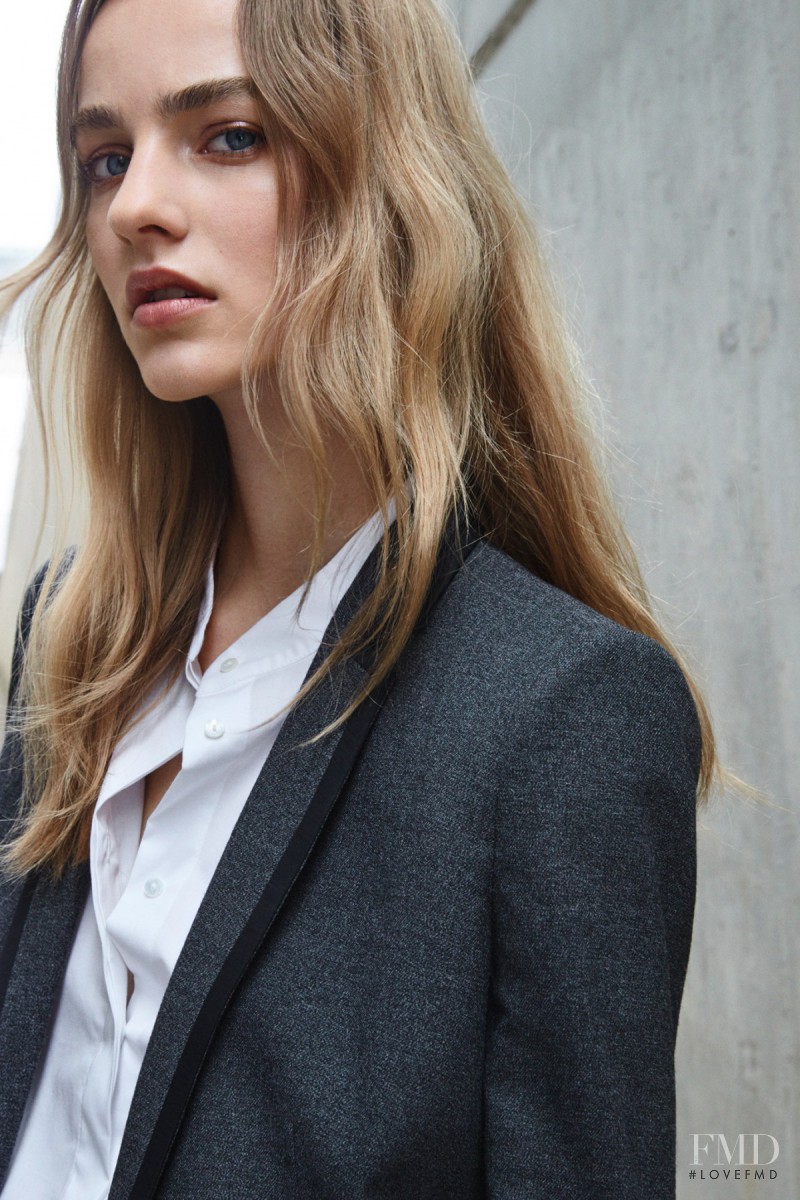 Maartje Verhoef featured in  the Mango Officewear lookbook for Pre-Fall 2015