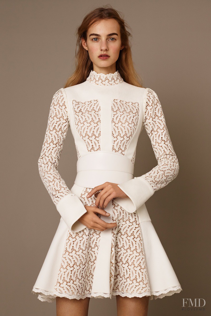 Maartje Verhoef featured in  the Alexander McQueen lookbook for Pre-Fall 2015