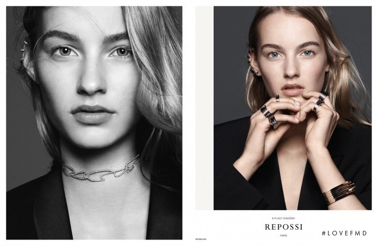 Maartje Verhoef featured in  the Repossi advertisement for Autumn/Winter 2014