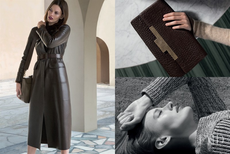 Amanda Murphy featured in  the Trussardi advertisement for Autumn/Winter 2015