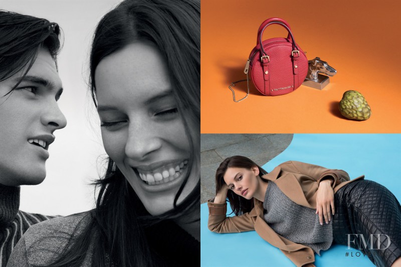 Amanda Murphy featured in  the Tru Trussardi advertisement for Autumn/Winter 2015