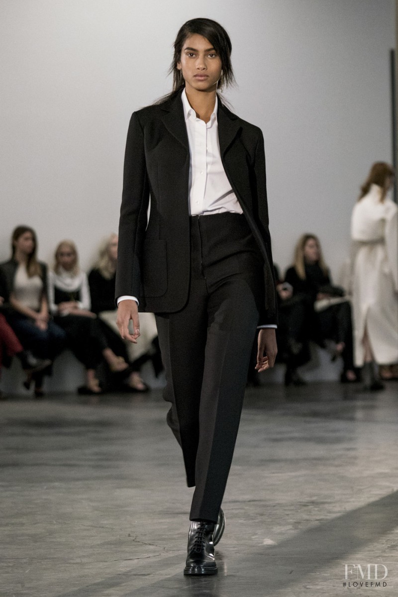Imaan Hammam featured in  the The Row fashion show for Autumn/Winter 2017