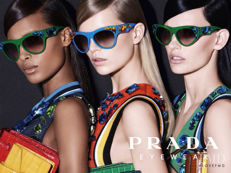 Amanda Murphy featured in  the Prada Eyewear Voice Eyewear Collection advertisement for Spring/Summer 2014