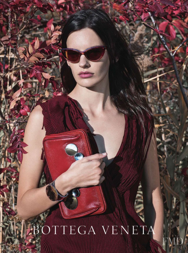 Amanda Murphy featured in  the Bottega Veneta Eyewear advertisement for Spring/Summer 2014