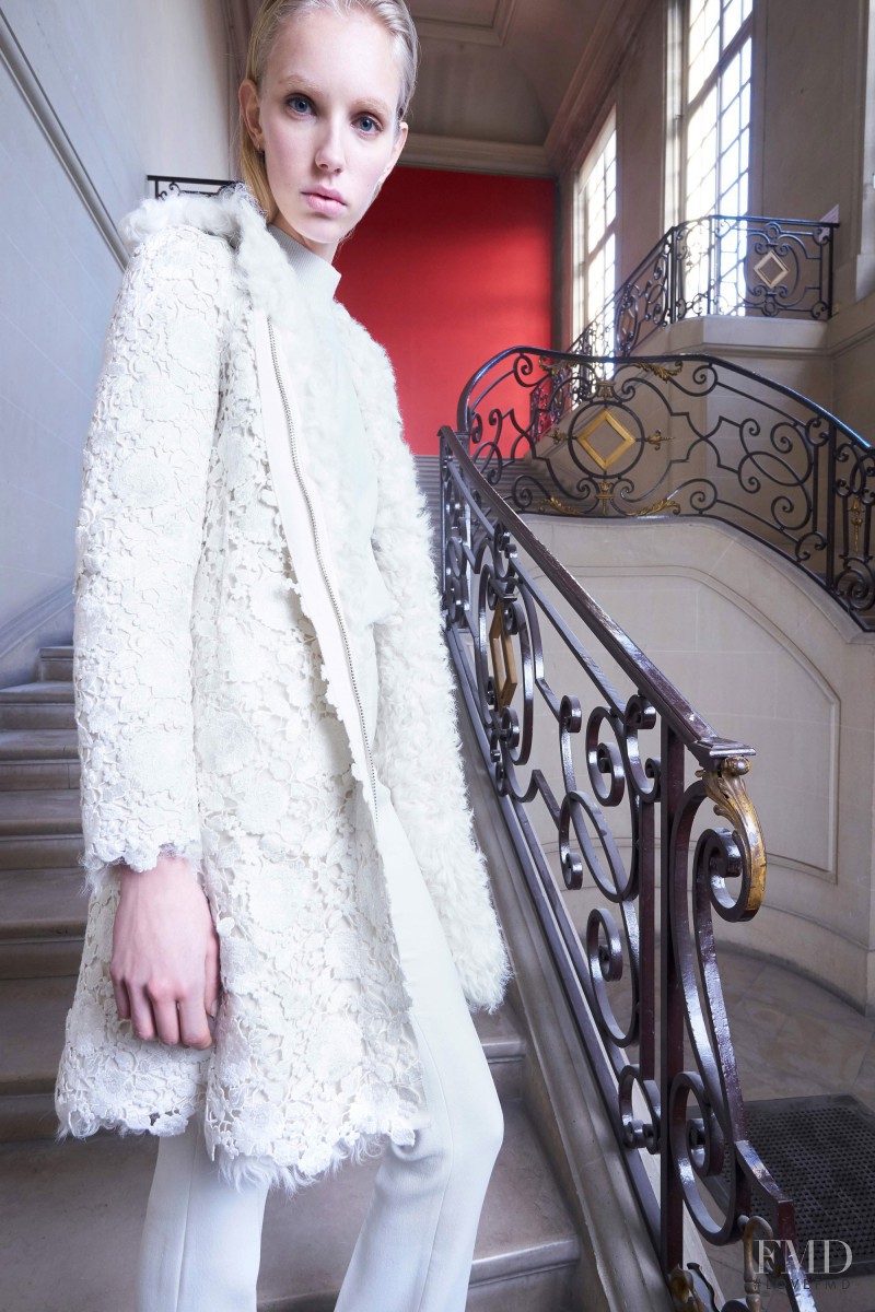 Jessie Bloemendaal featured in  the Giambattista Valli lookbook for Pre-Fall 2017