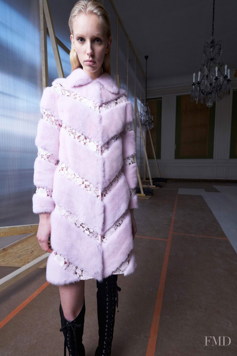 Jessie Bloemendaal featured in  the Giambattista Valli lookbook for Pre-Fall 2017