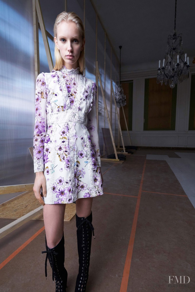 Jessie Bloemendaal featured in  the Giambattista Valli lookbook for Pre-Fall 2017