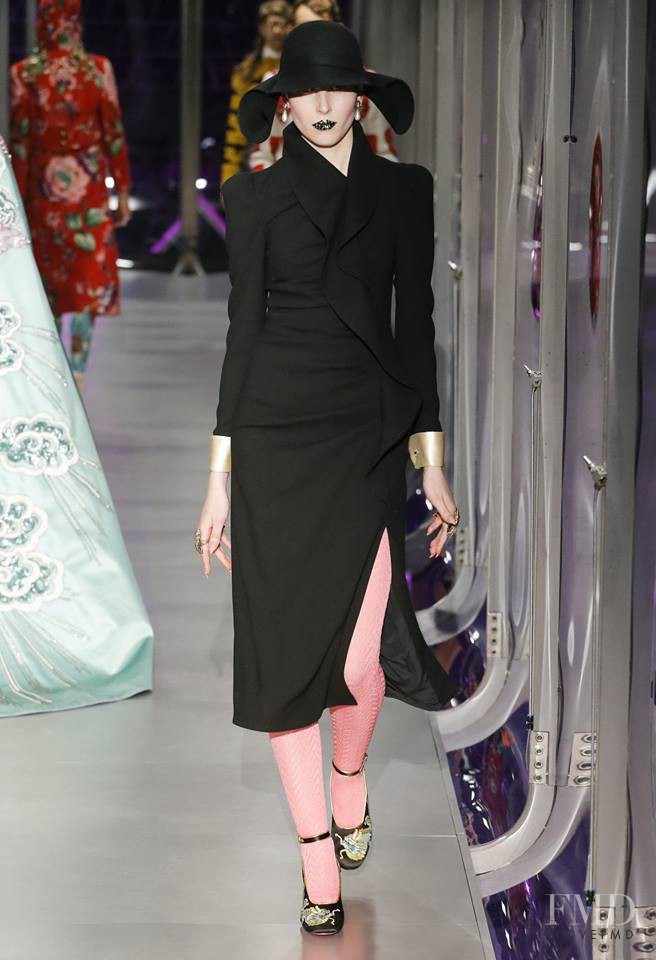 Alina Pavlushova featured in  the Gucci fashion show for Autumn/Winter 2017