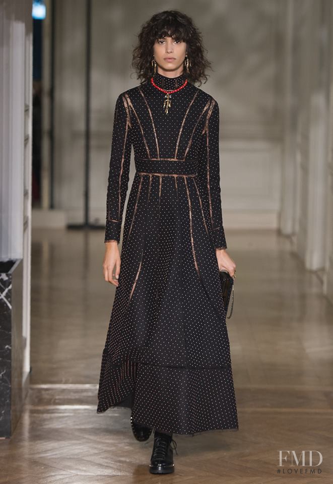 Mica Arganaraz featured in  the Valentino fashion show for Autumn/Winter 2017